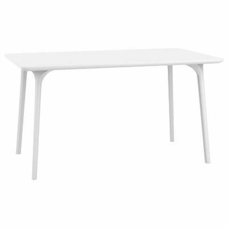 SIESTA 55 in. Maya Rectangle Table White ISP690-WHI